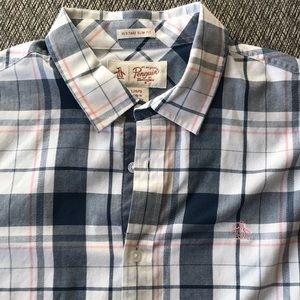 Original Penguin Men’s Heritage Slim Fit Button Up